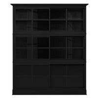 HIGHBOARD UrbanClass  in 190,5/219,5/49 cm  - Schwarz, LIFESTYLE, Glas/Holz (190,5/219,5/49cm) - Livetastic