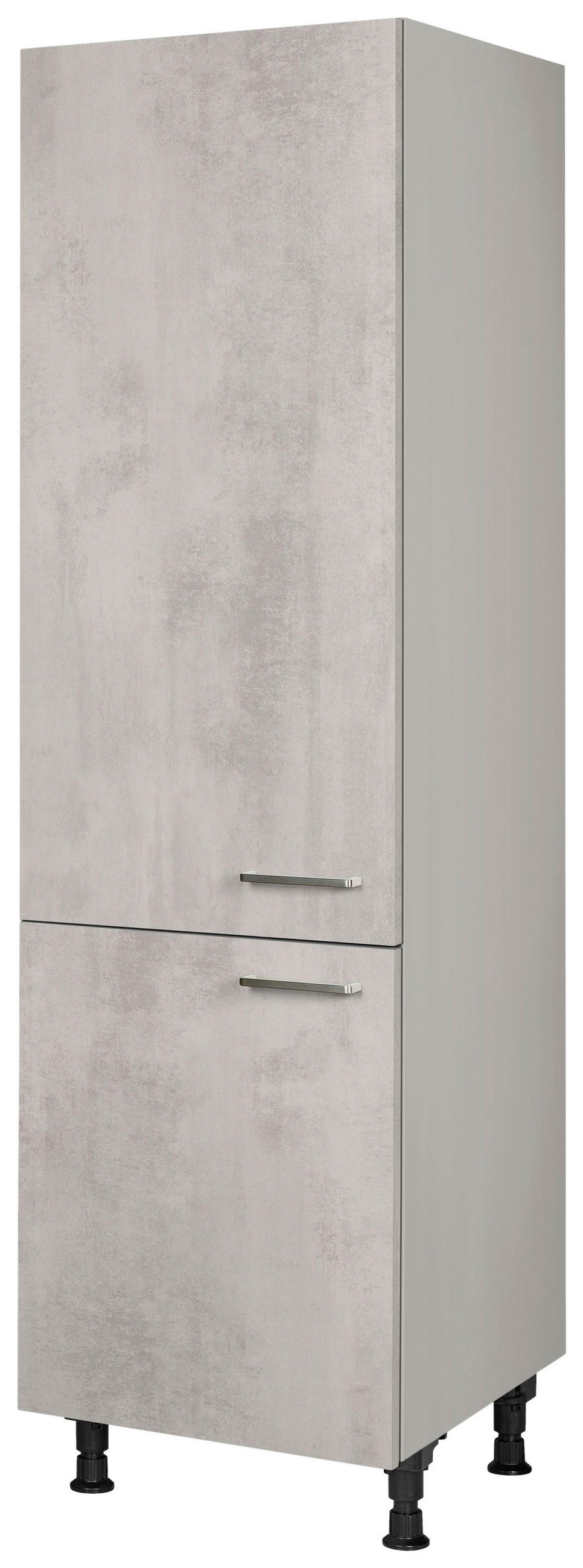 GERÄTEUMBAUSCHRANK 60/216,6/58 cm  Hellgrau  - Edelstahlfarben/Hellgrau, Modern, Holzwerkstoff/Metall (60/216,6/58cm) - Nobilia