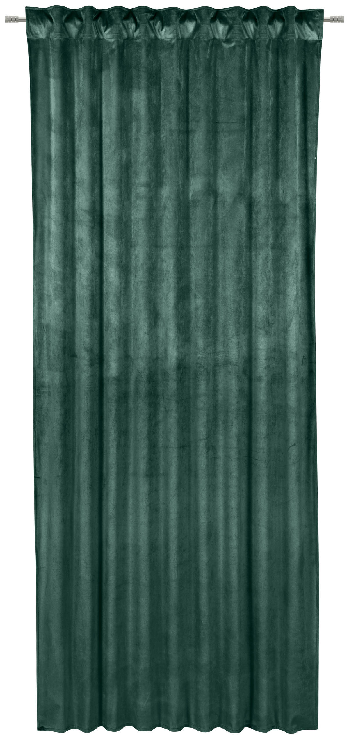 HOTOVÝ ZÁVĚS, neprůsvitné, 135/245 cm - tmavě zelená, Basics, textil (135/245cm) - Esposa