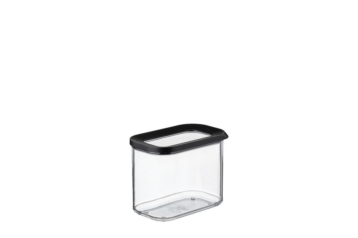 VORRATSDOSENSET 5-teilig  - Transparent/Schwarz, KONVENTIONELL, Kunststoff (14,7/27,5/23cm) - Mepal