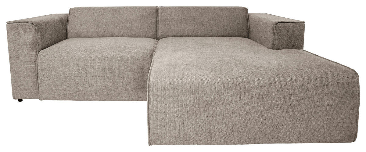 ECKSOFA Taupe Struktur  - Taupe/Graubraun, Design, Kunststoff/Textil (234/161cm) - P & B