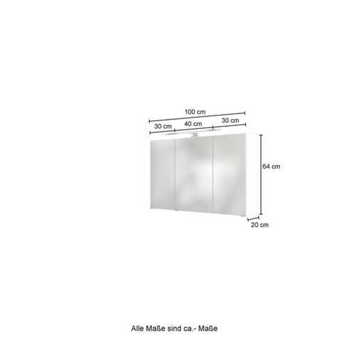BADRUM 100 cm  - vit/grå, Basics, trämaterial/keramik (100cm) - Held