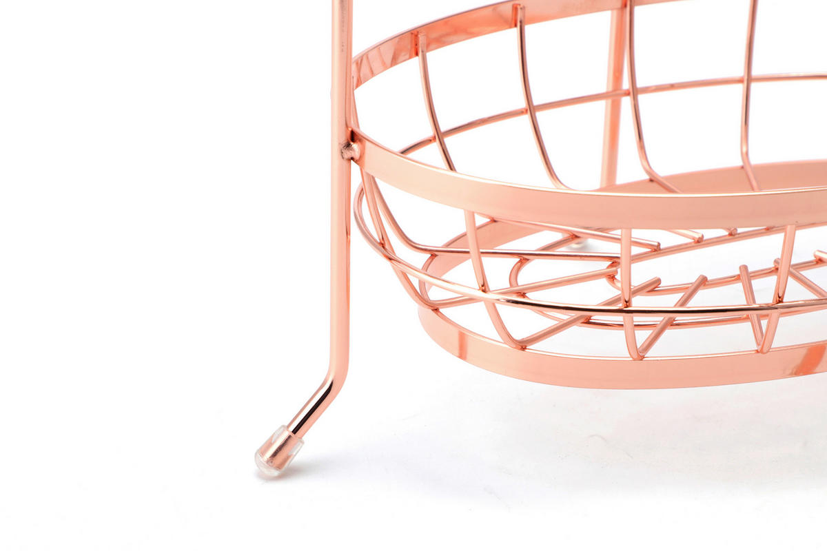 KOŠ NA OVOCE  - měděné barvy, Basics, kov (27/17/41cm) - Echtwerk