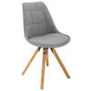 STOLICA  boje hrasta, svijetlo siva  drvo, tekstil      - boje hrasta/svijetlo siva, Moderno, drvo/tekstil (49/87,5/56cm) - Xora