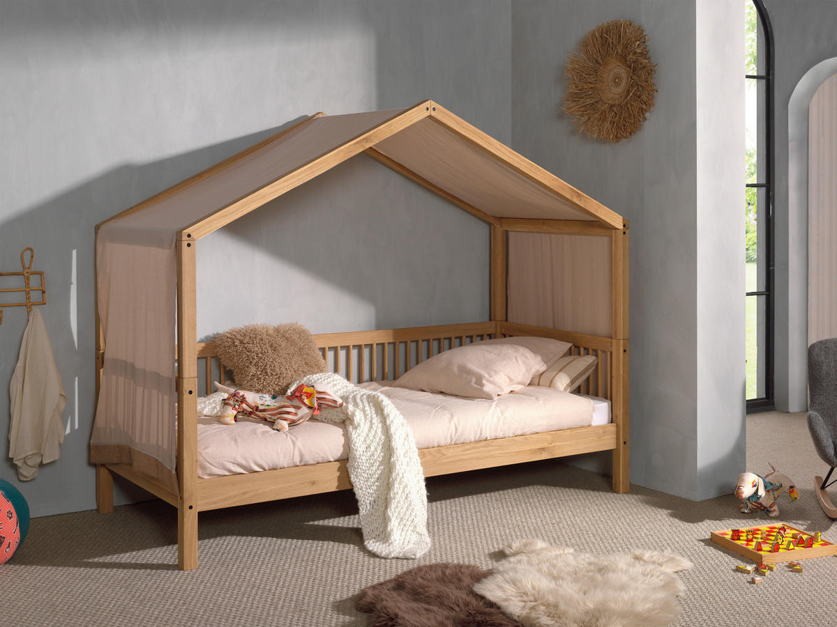 HAUSBETT Vorhang, Rollrost 90/200 cm  in Eichefarben, Naturfarben  - Eichefarben/Naturfarben, MODERN, Holz (90/200cm) - MID.YOU