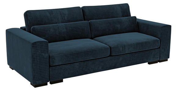 SCHLAFSOFA Flachgewebe Dunkelblau  - Schwarz/Dunkelblau, KONVENTIONELL, Kunststoff/Textil (236/78/114cm) - Carryhome