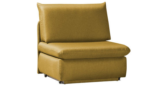 SCHLAFSESSEL  mit Flachgewebe Currygelb  - Currygelb, Design, Textil (90/89/83cm) - Novel