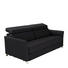 SCHLAFSOFA in Leder Schwarz - Chromfarben/Schwarz, KONVENTIONELL, Leder/Metall (185/82/100/100cm) - Bali SCHLAFSOFA in Leder Schwarz - Chromfarben/Schwarz, KONVENTIONELL, Leder/Metall (185/82/100/100cm) - Bali