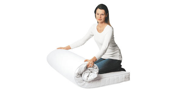 ROLLMATRATZE 140/200 cm - Weiß, Basics, Textil (140/200cm) - Sleeptex