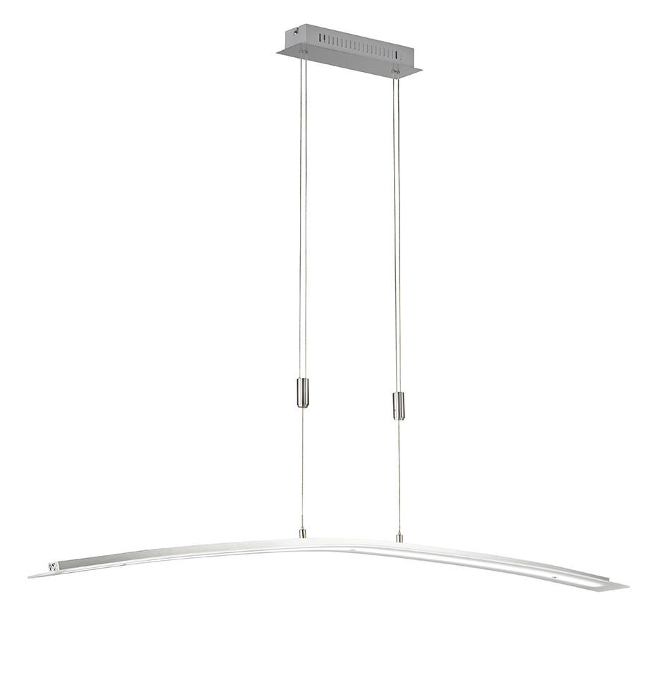 LED-HÄNGELEUCHTE 135/9/80-150 cm    - Nickelfarben, Design, Metall (135/9/80-150cm) - Fischer & Honsel