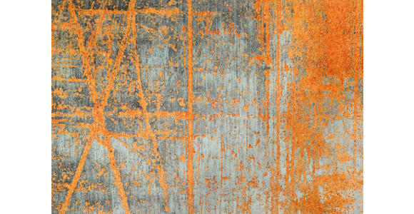 FLACHWEBETEPPICH 140/200 cm  - Orange/Grau, KONVENTIONELL, Kunststoff (140/200cm) - Esposa