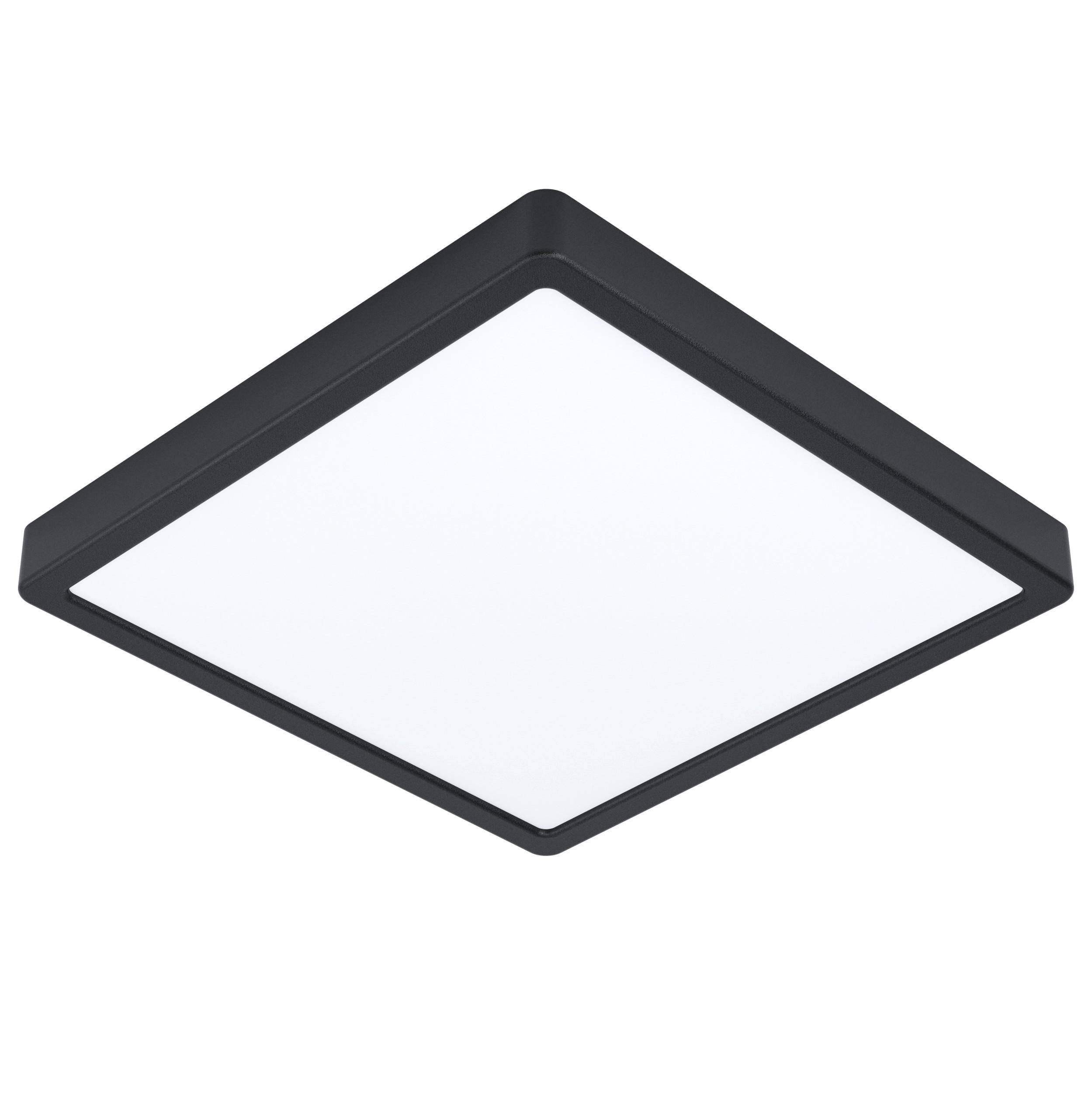 BADEZIMMER-DECKENLEUCHTE    28,5/28,5/3 cm  - Schwarz/Weiß, KONVENTIONELL, Kunststoff/Metall (28,5/28,5/3cm) - Eglo