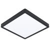 BADEZIMMER-DECKENLEUCHTE Fueva 5 28,5/28,5/3 cm   - Schwarz/Weiß, KONVENTIONELL, Kunststoff/Metall (28,5/28,5/3cm) - Eglo