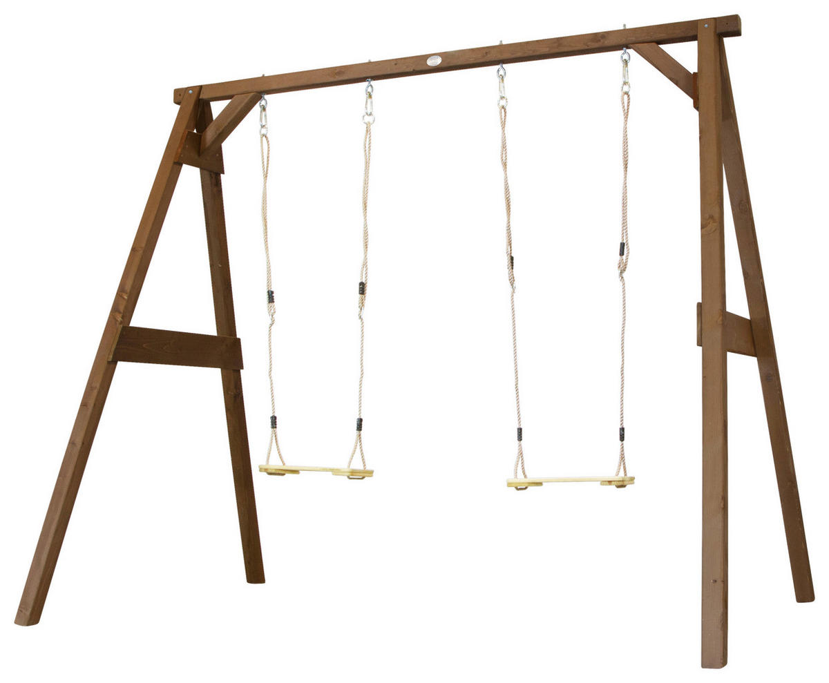 FUßBALLTOR - Braun, KONVENTIONELL, Holz (254/207/160cm) - Ambia Garden