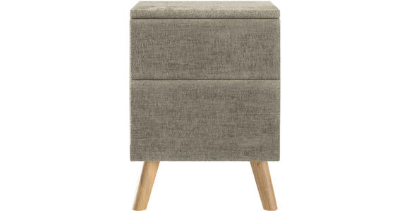 NACHTSCHRANK 40/60/40 cm Eiche vollmassiv - Hellbraun/Eichefarben, Design, Holz/Textil (40/60/40cm) - Esposa
