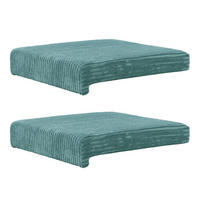 KLEMMKISSEN 2er Set 40/35/38/5/8 cm  - Türkis, Basics, Textil (40/35/38/5/8cm)