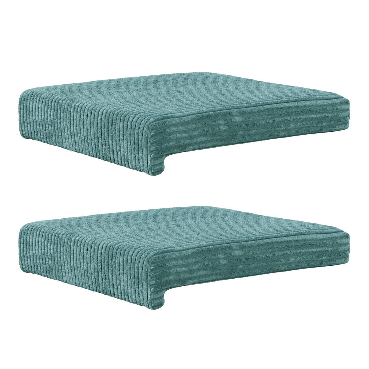 KLEMMKISSEN 2er Set 40/35/38/5/8 cm  - Türkis, Basics, Textil (40/35/38/5/8cm)