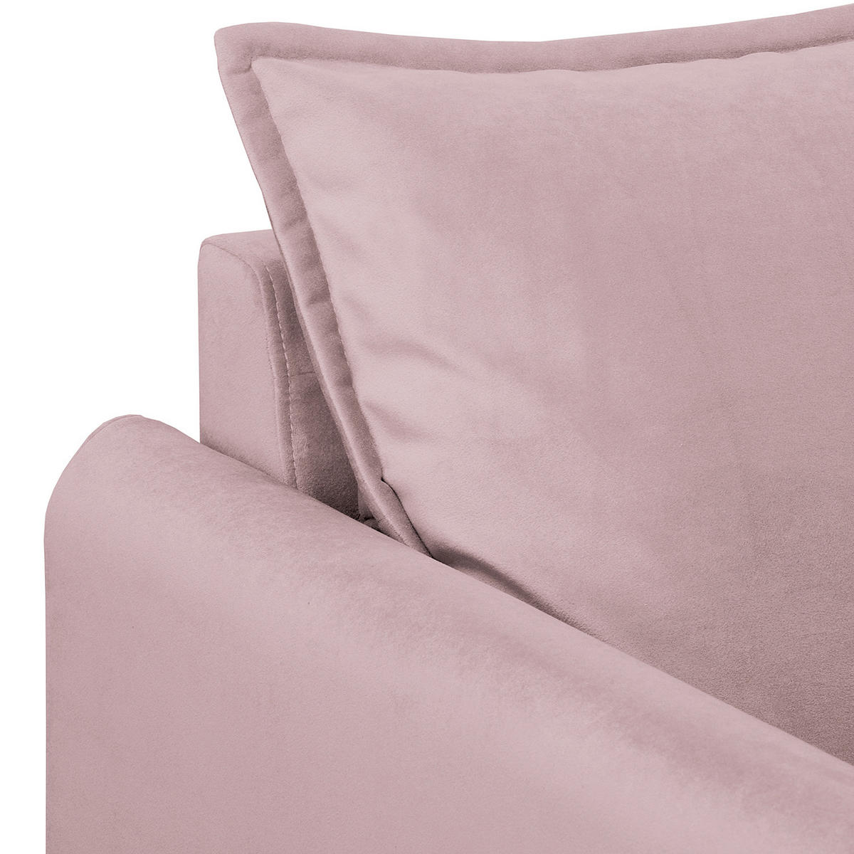 SESSEL in Samt Rosa  - Schwarz/Rosa, Design, Holz/Textil (74/86/100cm) - P & B