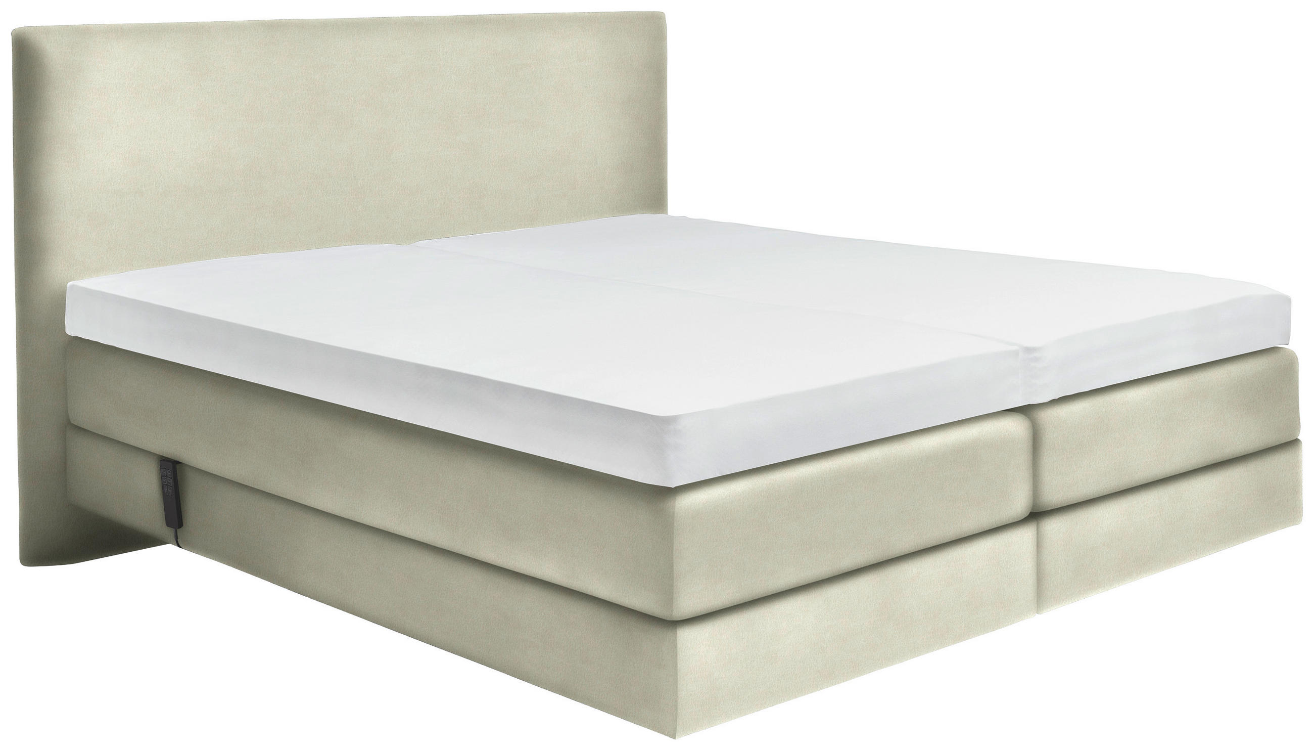 BOXSPRINGBETT 160/200 cm  in Ecru  - Ecru, KONVENTIONELL, Holz/Textil (160/200cm) - Dieter Knoll