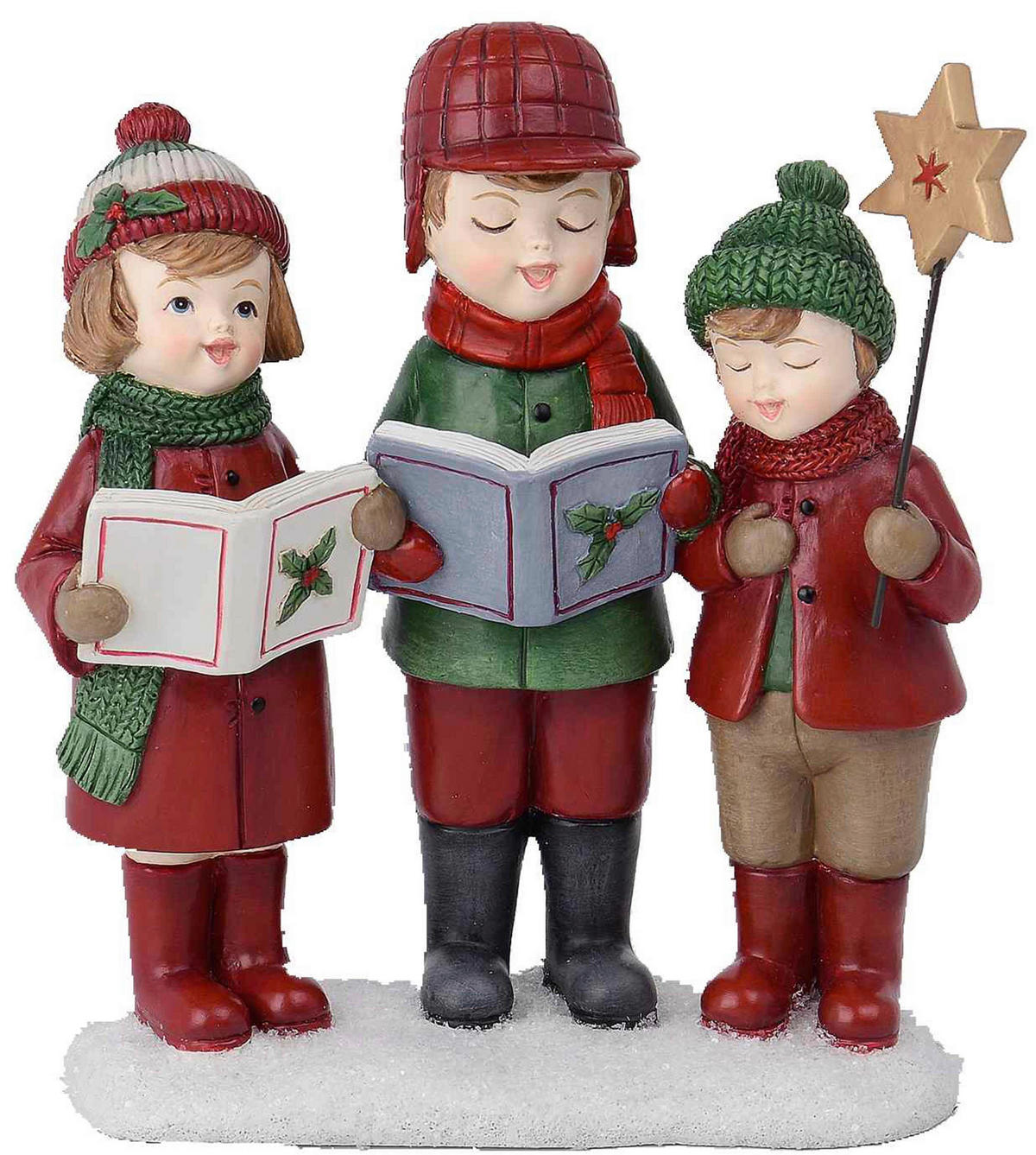 DEKOFIGUR KIND  - Rot/Grün, LIFESTYLE, Kunststoff/Metall (15,5/17,2/7cm) - X-Mas