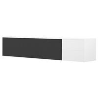 TV-ELEMENT - Schwarz/Weiß, MODERN, Holzwerkstoff (258/50/50cm) - Carryhome