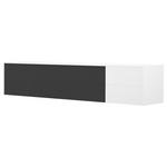 TV-ELEMENT Holzwerkstoff Schwarz, Weiß  - Schwarz/Weiß, MODERN, Holzwerkstoff (258/50/50cm) - Carryhome