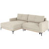 ECKSOFA in Sahara  - Schwarz/Sahara, Modern, Textil/Metall (162/238cm) - Ondega