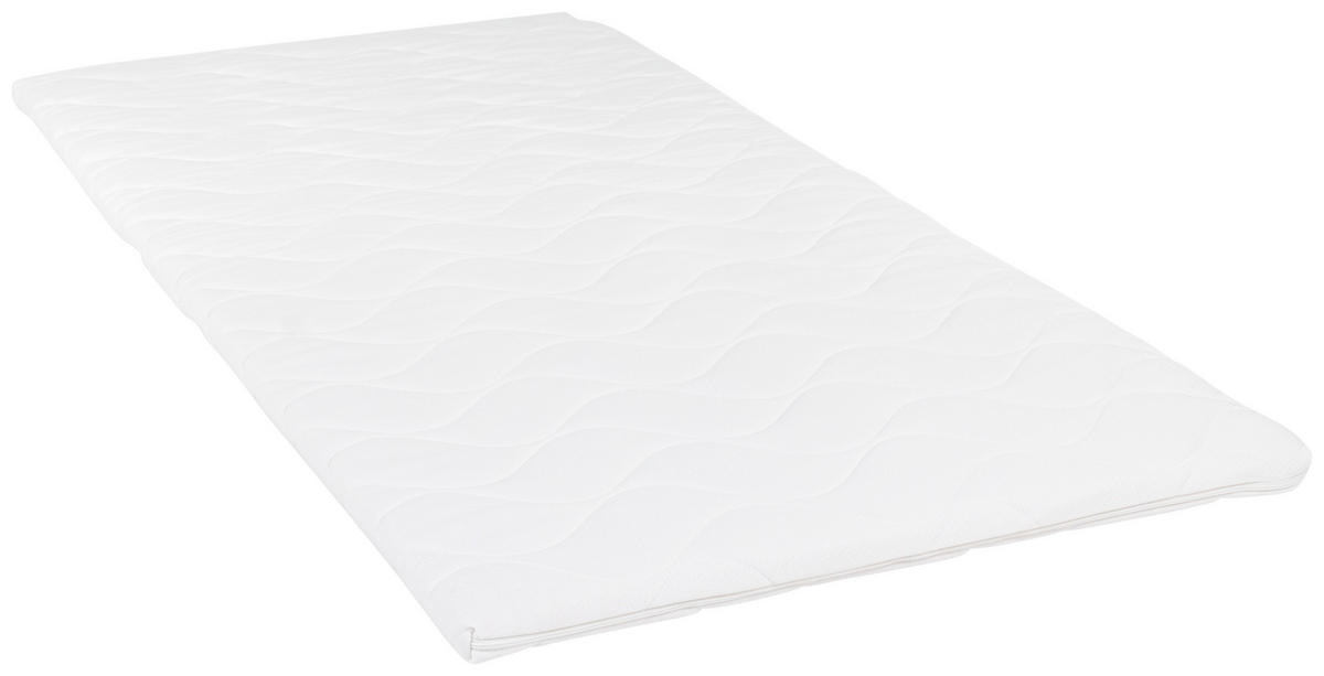 TOPPER 100/200 cm Höhe ca. 6 cm  - Weiß, MODERN, Textil (100/200cm) - Livetastic