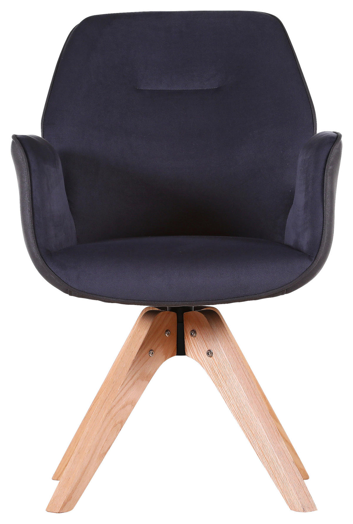 SESSEL Flachgewebe Dunkelgrau    - Eichefarben/Dunkelgrau, MODERN, Holz/Textil (59/87/63cm) - Livetastic