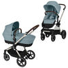 KINDERWAGENSET Eos Lux  - Alufarben/Hellblau, Basics, Textil/Metall (85/61/116cm) - cybex GOLD