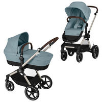 KINDERWAGENSET Eos Lux  - Alufarben/Hellblau, Basics, Textil/Metall (85/61/116cm) - cybex GOLD