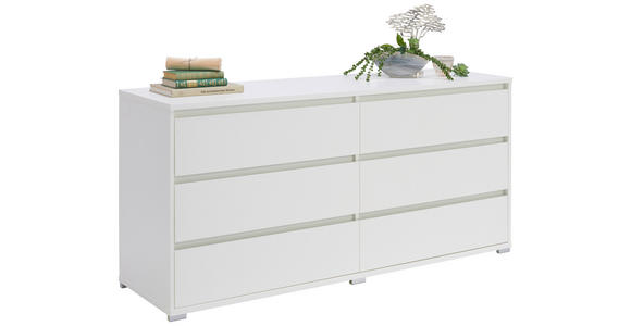 SIDEBOARD  in 160/79/48 cm  - Alufarben/Weiß, Design, Holzwerkstoff/Kunststoff (160/79/48cm) - Carryhome
