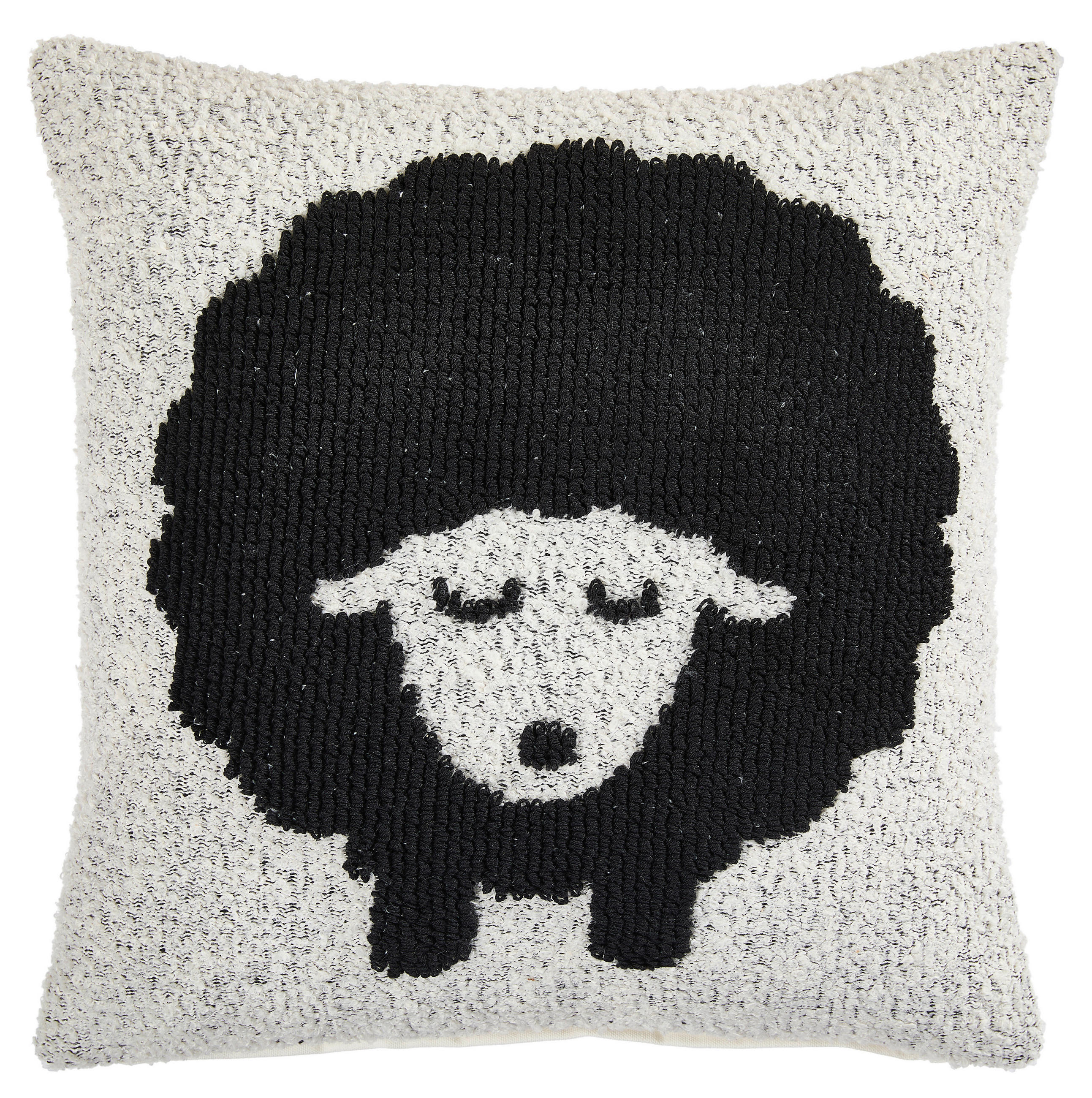 KISSENHÜLLE 48/48 cm  - Elfenbein/Schwarz, Design, Textil (48/48cm) - Esposa