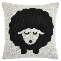 KISSENHÜLLE 48/48 cm  - Elfenbein/Schwarz, Design, Textil (48/48cm) - Esposa