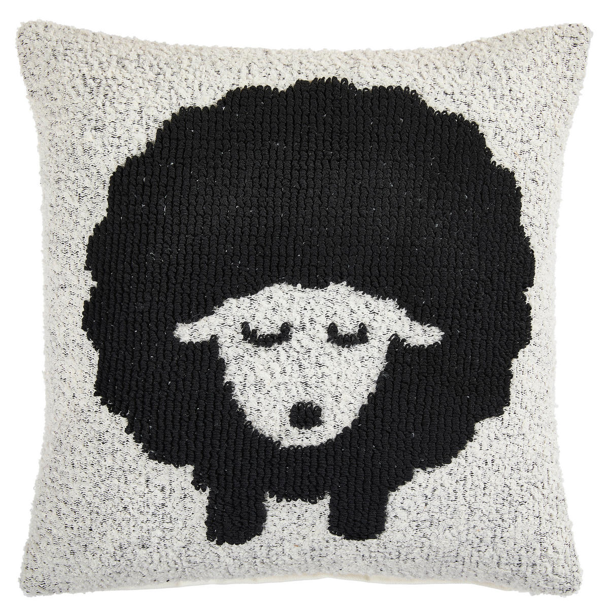 KISSENHÜLLE 48/48 cm  - Elfenbein/Schwarz, Design, Textil (48/48cm) - Esposa