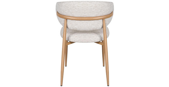 STUHL   Webstoff  Eichefarben, Beige  - Eichefarben/Beige, Design, Textil/Metall (54/80/59cm) - Novel