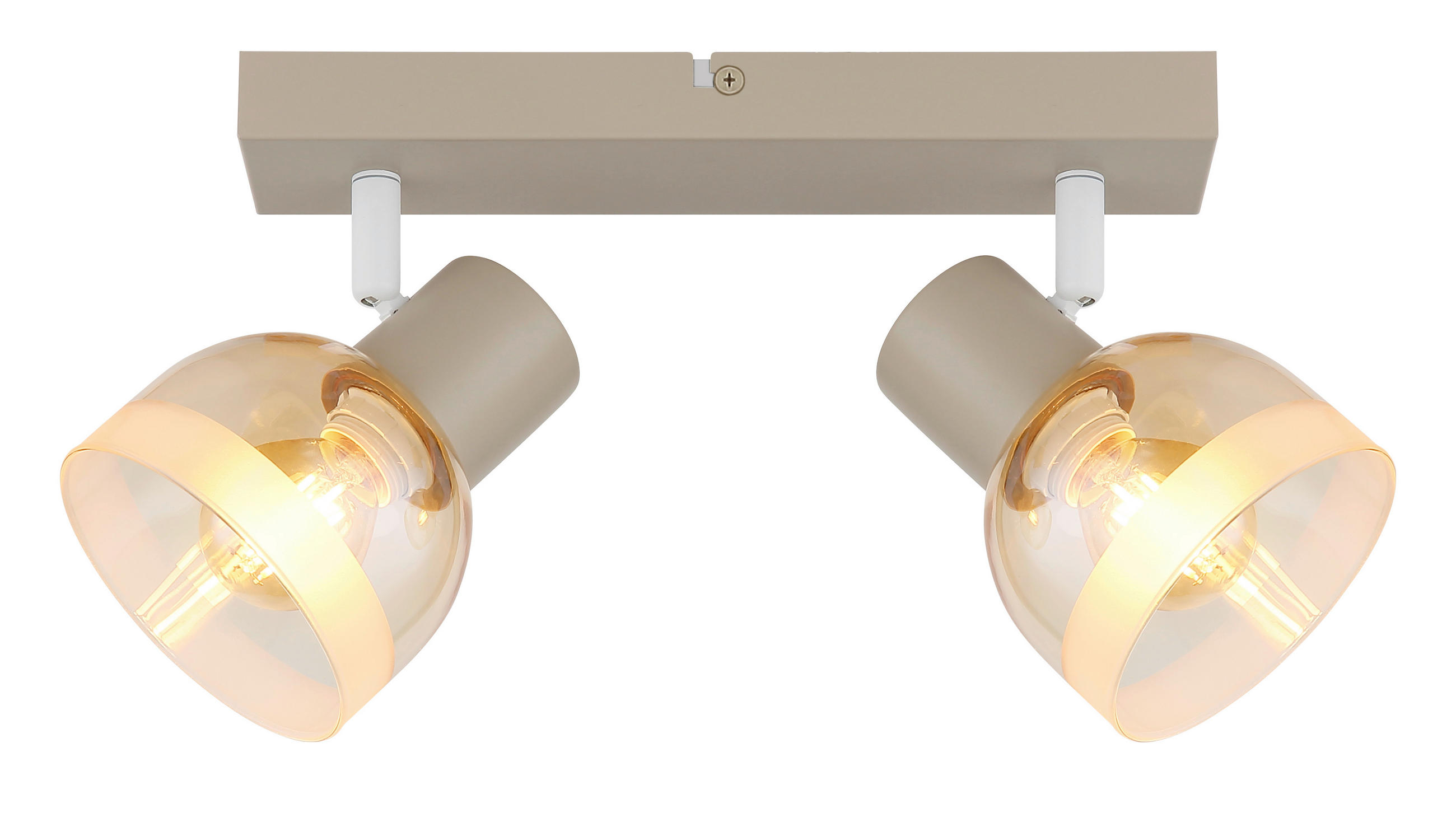 STRAHLER Kairo 26/10/14 cm  - Orange/Weiß, Design, Glas/Metall (26/10/14cm) - Globo