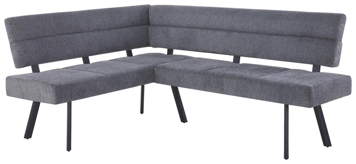 BANC D'ANGLE métal, textile anthracite  - noir/anthracite, Konventionell, métal/textile (150/190cm) - MID.YOU