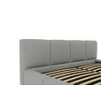 POLSTERBETT 200/200 cm,  in Silberfarben, Lattenrost, Bettkasten,  - Silberfarben/Schwarz, Design, Holz/Textil (200/200cm) - Xora