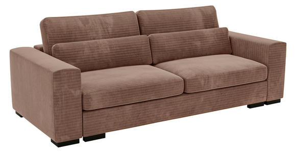 SCHLAFSOFA Flachgewebe Altrosa - Schwarz/Altrosa, KONVENTIONELL, Kunststoff/Textil (236/78/114cm) - Carryhome