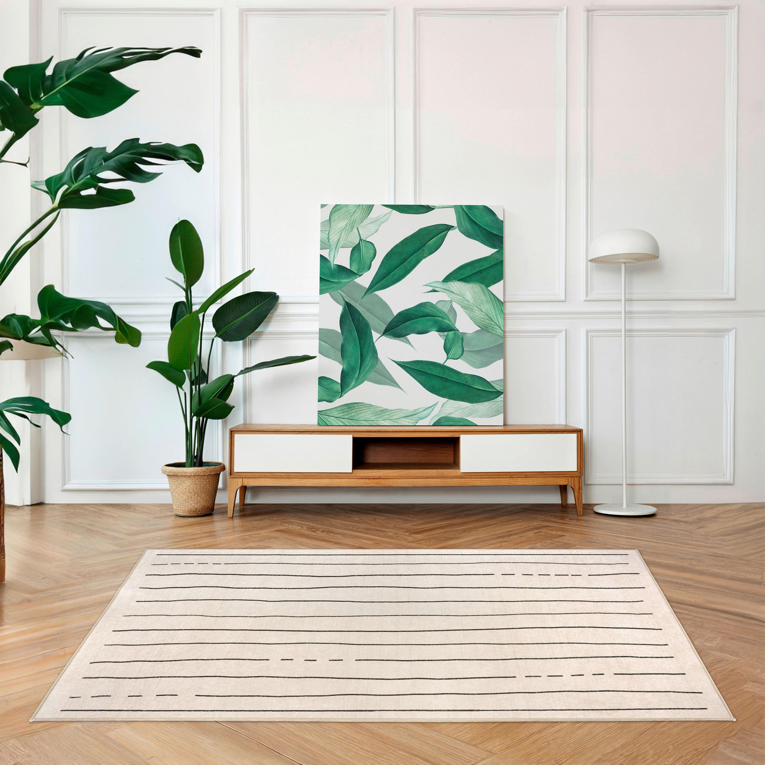 KOBEREC TKANÝ NA PLOCHO, 130/190 cm, barvy břidlice, krémová - krémová/barvy břidlice, Design, textil/plast (130/190cm) - Lindorug