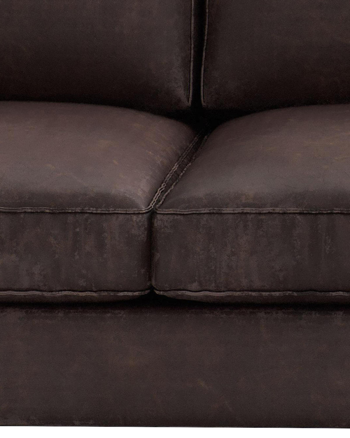 HÖRNSOFFA i läderimitation, flatväv mörkbrun  - svart/mörkbrun, Design, metall/textil (265/160cm) - Livetastic