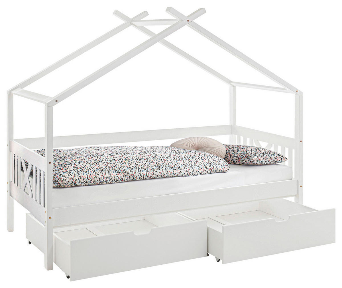 SÄNGLÅDA vit  - vit, Klassisk, metall/trä (99/26/91cm) - Stylife