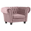 CHESTERFIELD-SESSEL - Schwarz/Rosa, LIFESTYLE, Holz/Textil (130/79/93cm) - Ambia Home