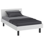 BETT 120/200 cm  in Weiß  - Schwarz/Weiß, Design, Holzwerkstoff/Metall (120/200cm) - Xora