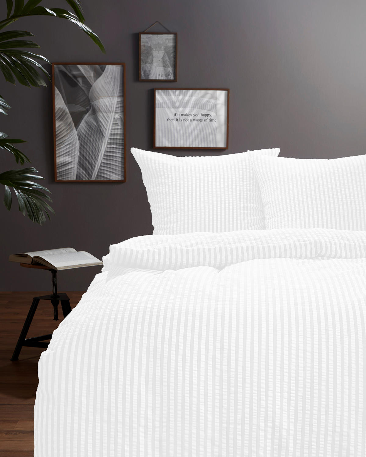 BETTWÄSCHE Rio Seersucker 155/220 cm  - Weiß, Basics, Textil (155/220cm) - Fleuresse