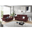 2-SITZER-SOFA Bordeaux Echtleder  - Bordeaux/Schwarz, KONVENTIONELL, Leder/Metall (178/103/95cm) - Dieter Knoll