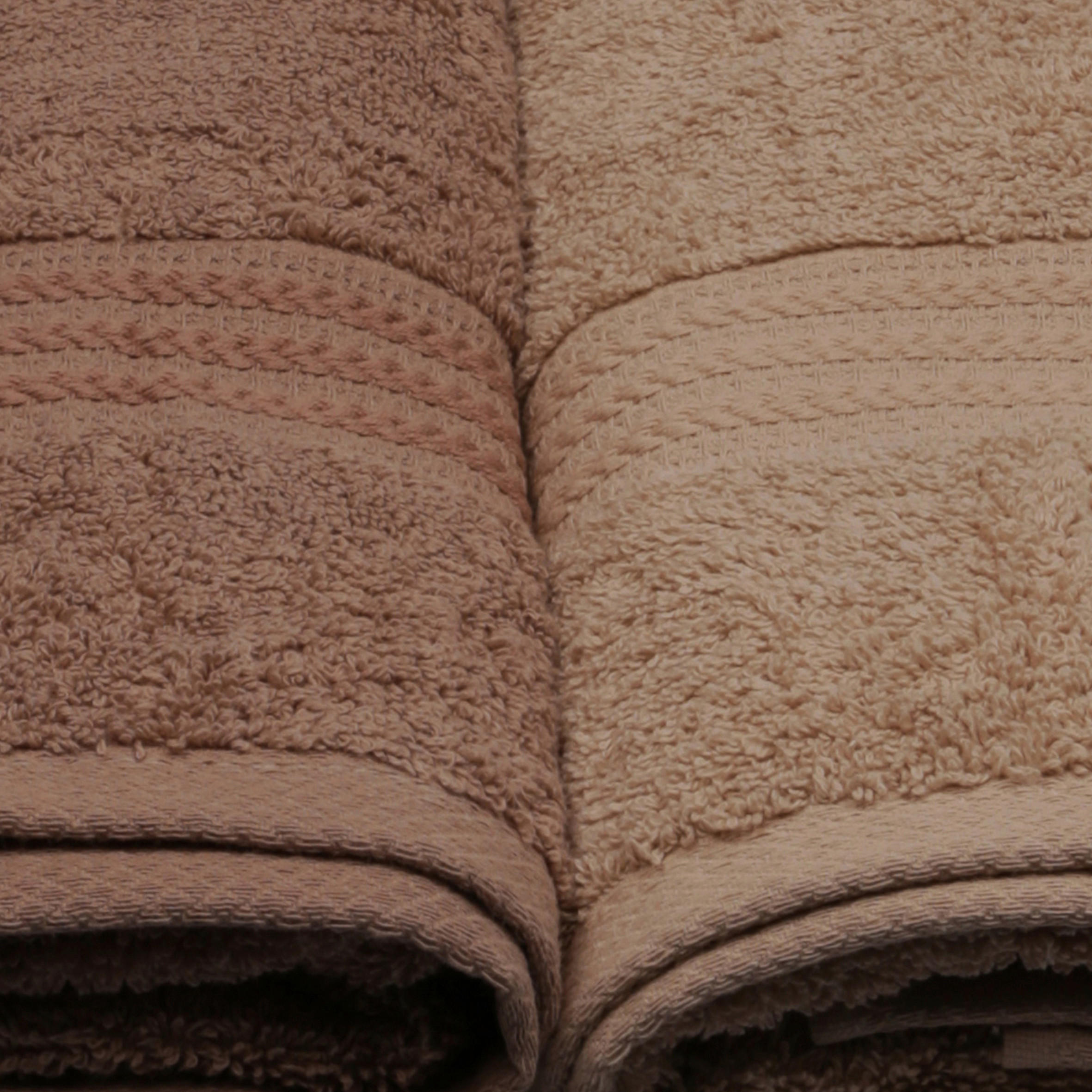 DUSCHTUCHSET Braun, Creme, Beige 4-teilig  - Beige/Creme, Basics, Textil (70/140cm)