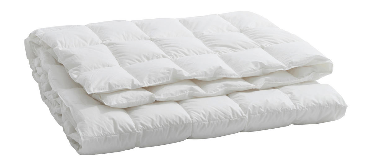 LEICHTDUVET 160/210 cm LUGANO  - Weiss, Basics, Naturmaterialien/Textil (160/210cm) - Billerbeck