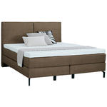 BOXSPRINGBETT 180/200 cm  in Braun  - Schwarz/Braun, KONVENTIONELL, Textil/Metall (180/200cm) - Dieter Knoll